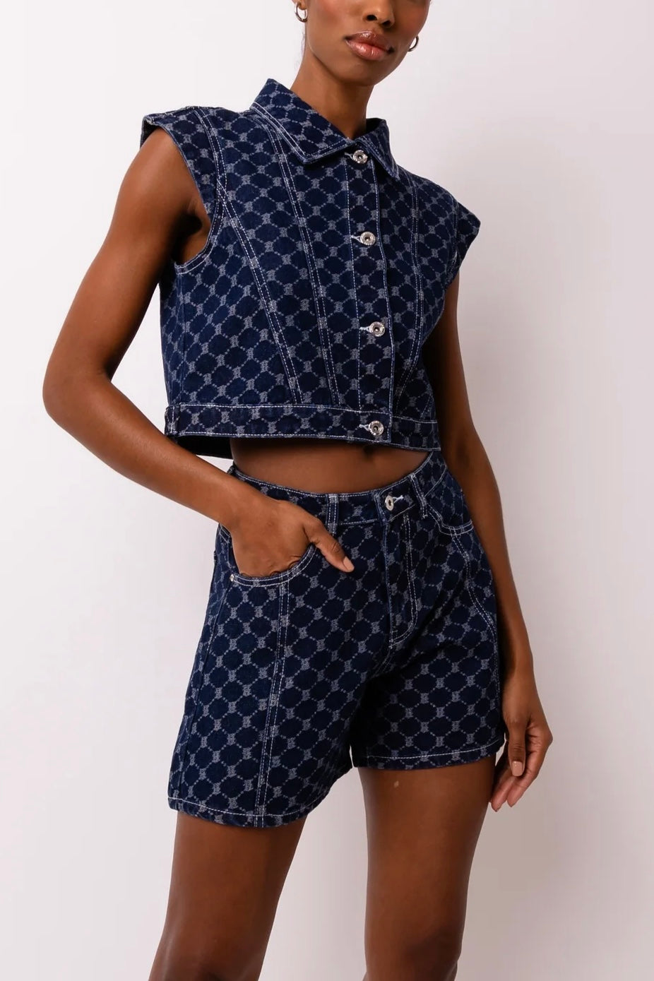 PATTERN DENIM SET